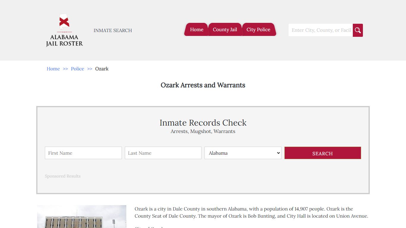 Ozark Arrests and Warrants | Alabama Jail Inmate Search